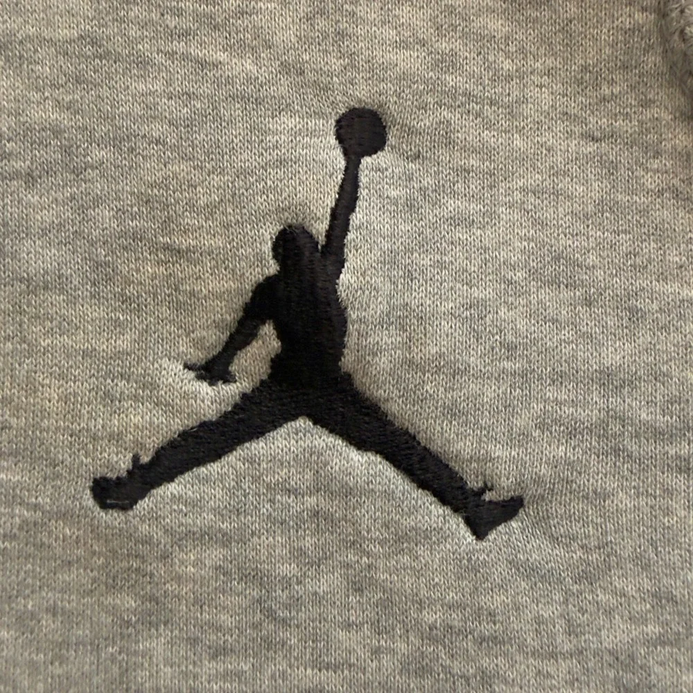 Nike Jordan Full Zip Jumpman Hoodie Mens Medium Gray Embroidered Logo Print